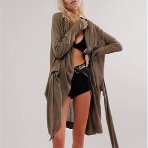 Nicholas K Belted Utility Military Belted Sweater Jacket Wool Cashmere Size S